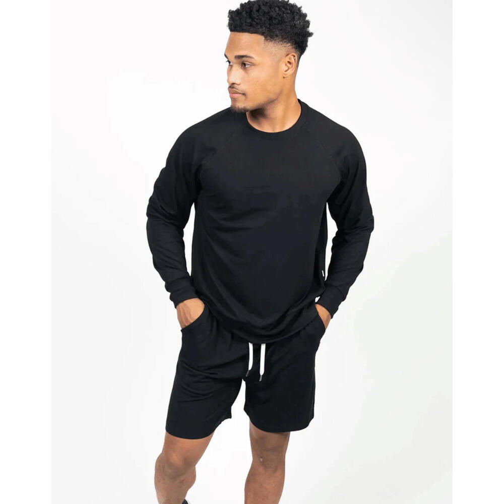 feat Flowtech Long Sleeve Black Crewneck, Size L